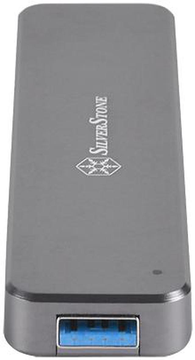 Alt view image 2 of 8 - SilverStone SST-MS09C M.2 SATA External SSD Enclosure with USB 3.1 Gen 2