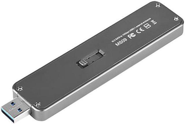 Alt view image 4 of 8 - SilverStone SST-MS09C M.2 SATA External SSD Enclosure with USB 3.1 Gen 2