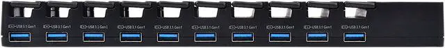 Alt view image 6 of 13 - SilverStone UC04-PRO 60W 10 Port USB 3.1 Charging and Date Transfer Station
