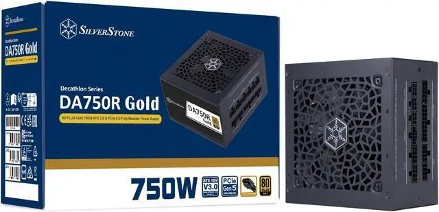 Alt view image 12 of 12 - SilverStone DA750R-GMA 750 W ATX 3.0 Compatible 80 PLUS GOLD Certified Full Modular Active PFC (PF>0.9 at full load) PFC Power Supply