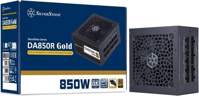 Alt view image 12 of 12 - SilverStone DA850R-GMA 850 W ATX 3.0 Compatible 80 PLUS GOLD Certified Full Modular Active PFC (PF>0.9 at full load) PFC Power Supply