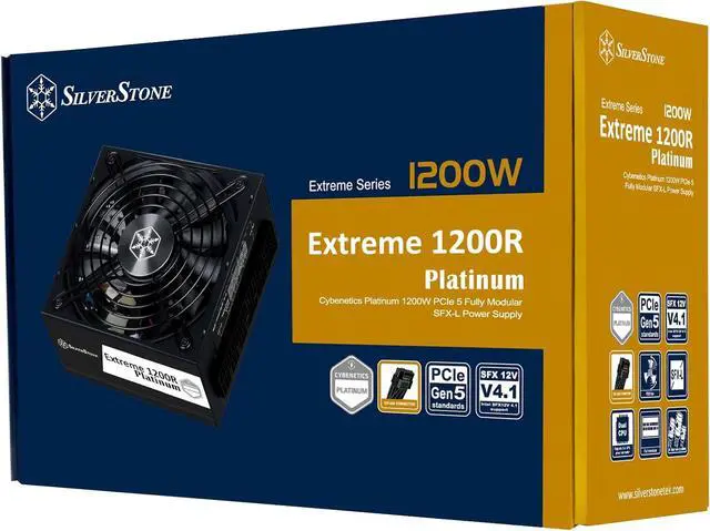 Alt view image 9 of 9 - SilverStone EX1200R-PL 1200 W SFX-L 80 PLUS PLATINUM Certified Full Modular Active PFC(PF>0.9 at full load) PFC Power Supply
