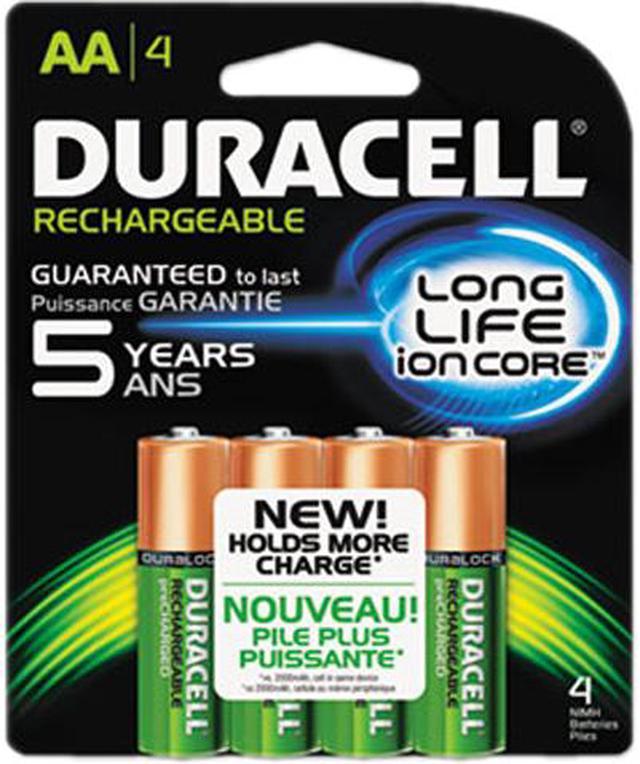 DURACELL NiMH 1.5V 2400mAh AA Rechargeable Battery, 4-pack