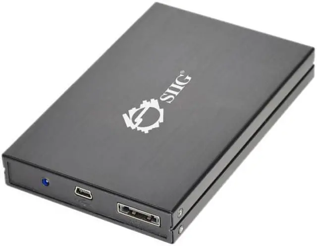 Main image of SIIG JU-SA0D12-S1 2.5" Black SATA USB 2.0 & eSATA External Hard Drive Enclosure