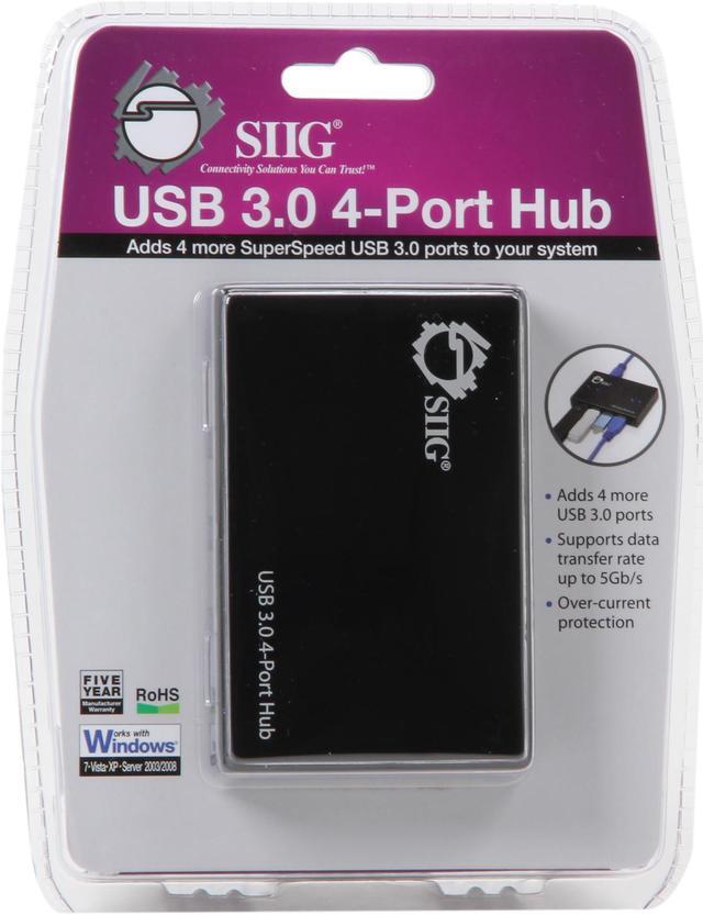 Alt view image 6 of 6 - SIIG JU-H40512-S1 USB 3.0 4-Port Hub