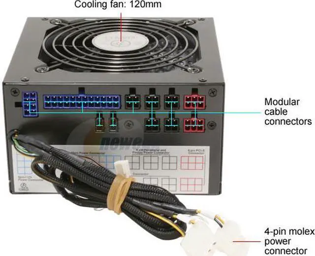 Alt view image 4 of 7 - LIAN LI HPC-500-A12C 500 W ATX 12V 2.2 Version SLI Ready Active PFC Power Supply