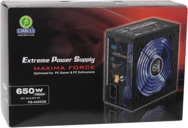 Alt view image 11 of 11 - LIAN LI PS-A650GB 650 W ATX 12V V2.3 / EPS 12V 2.91 SLI Ready CrossFire Ready 80 PLUS Certified Active PFC Power Supply