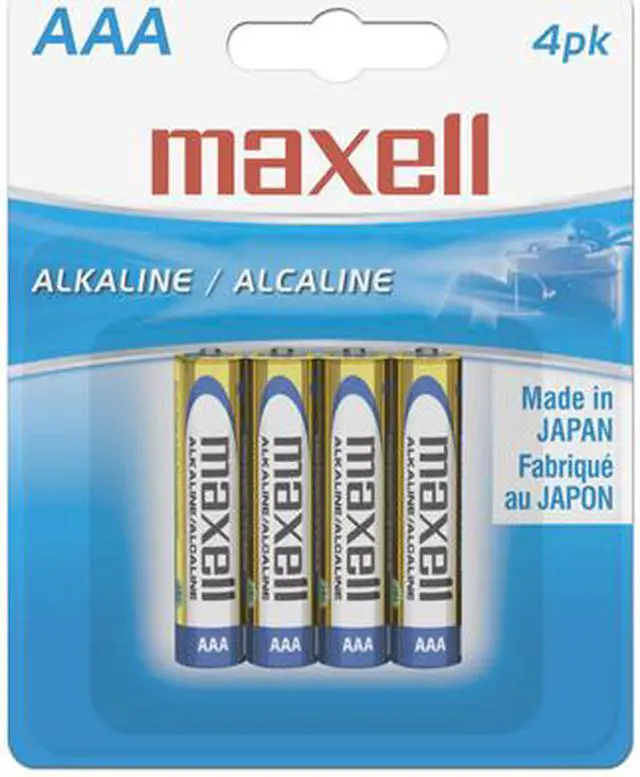 Alt view image 2 of 2 - Maxell LR03 4BP AAA Gold Series Alkaline Battery Retail Pack - 4 Pack