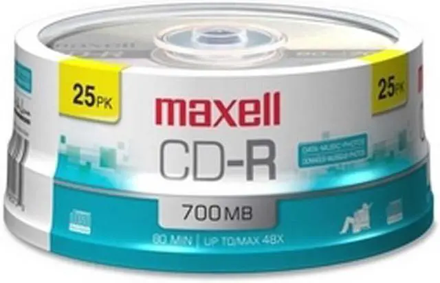 Alt view image 2 of 2 - maxell 700MB 48X CD-R 25 Packs Spindle Media Model 648445