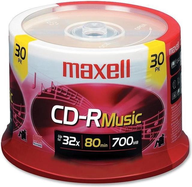 maxell 700MB 32X CD-R single spindle of 30 Packs 32x CD-R Digital Audio  Media Model 625335 