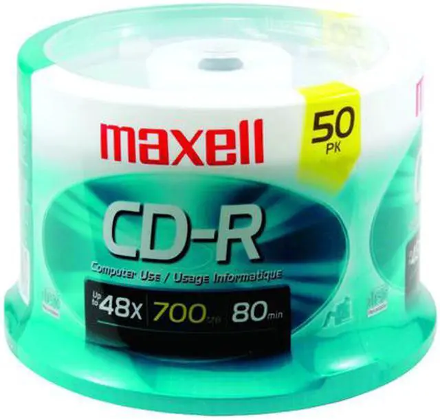 Main image of maxell 700MB 48X CD-R 50 Packs Spindle CD-R Media Model 623251/648250