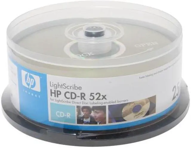 Main image of HP 700MB 52X CD-R LightScribe 25 Packs Spindle Disc Model LCR00041M2