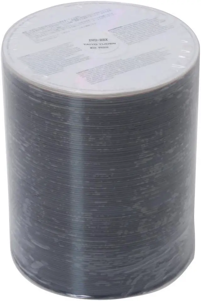 Main image of TAIYO YUDEN 4.7GB 8X DVD-R Inkjet Hub Printable 100 Packs Shrink Wrap Disc Model DVD-R47WPP600SK