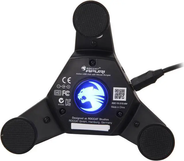 Alt view image 3 of 8 - ROCCAT Apuri Active USB Hub With Mouse Bungee