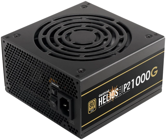 Main image of Gamdias HELIOS P2-1000G 1000 W ATX 3.1 Compatible 80 PLUS GOLD Certified Full Modular APFC with PF value of 0.99 PFC Power Supply
