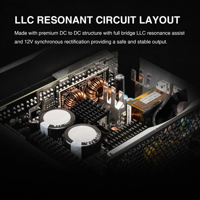 Alt view image 7 of 20 - Gamdias HELIOS P2-1000G 1000 W ATX 3.1 Compatible 80 PLUS GOLD Certified Full Modular APFC with PF value of 0.99 PFC Power Supply