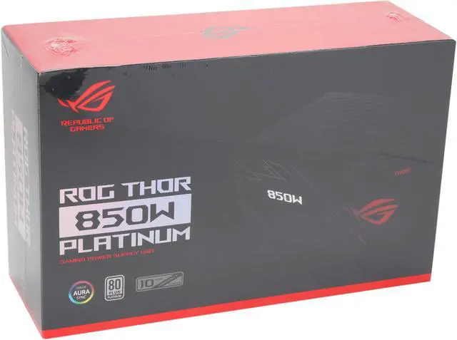 Alt view image 7 of 7 - ASUS ROG Thor 850 80+ Platinum 850W Fully Modular RGB Power Supply with LIVEDASH OLED Panel and 10 Year Warranty