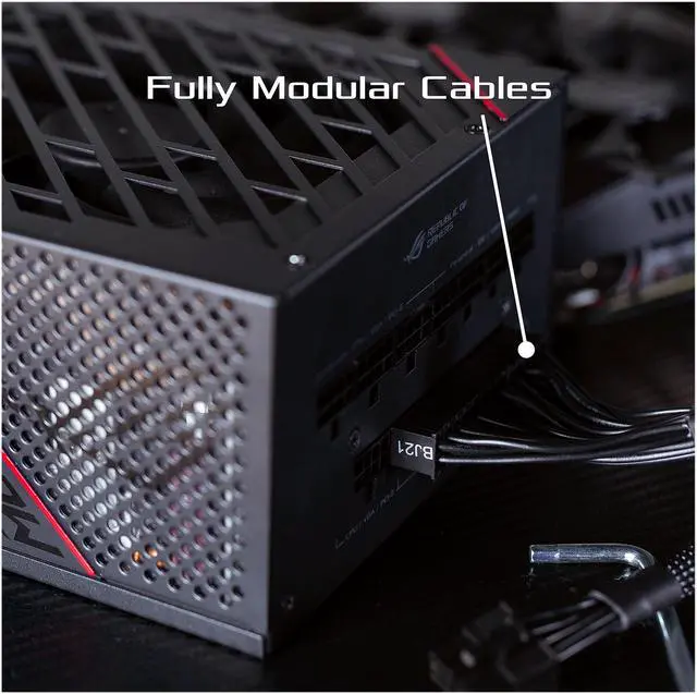 Alt view image 3 of 8 - ASUS ROG Strix 650 Full Modular 80 Plus Gold 650W ATX Power Supply with 0dB Axial Tech Fan and 10 Year Warranty