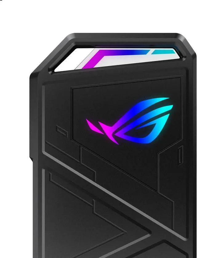 Alt view image 2 of 7 - ASUS ROG STRIX Arion Aluminum Alloy M.2 NVMe SSD External Portable Enclosure Case Adapter, USB 3.2 Gen 2 Type-C (10 Gbps), USB-C to C and USB-C to A Cables, Fits PCIe 2280/2260/2242/2230 M Key/B+M Key