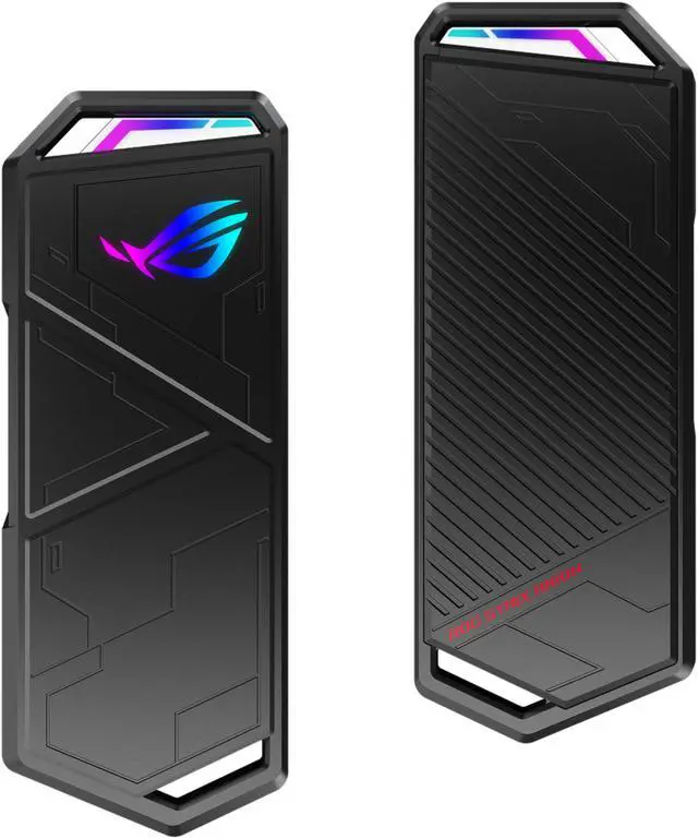 Alt view image 3 of 7 - ASUS ROG STRIX Arion Aluminum Alloy M.2 NVMe SSD External Portable Enclosure Case Adapter, USB 3.2 Gen 2 Type-C (10 Gbps), USB-C to C and USB-C to A Cables, Fits PCIe 2280/2260/2242/2230 M Key/B+M Key