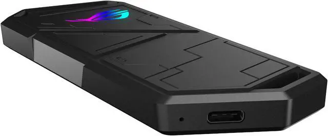 Alt view image 7 of 7 - ASUS ROG STRIX Arion Aluminum Alloy M.2 NVMe SSD External Portable Enclosure Case Adapter, USB 3.2 Gen 2 Type-C (10 Gbps), USB-C to C and USB-C to A Cables, Fits PCIe 2280/2260/2242/2230 M Key/B+M Key