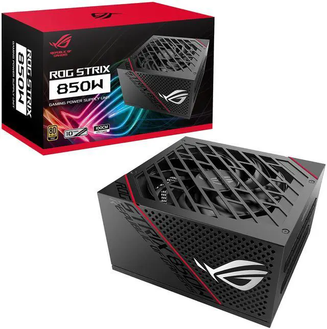 Alt view image 7 of 8 - ASUS ROG STRIX 850G 850W Gold Power Supply, ROG Heatsinks, Axial-tech Fan Design, Dual Ball Fan Bearings, 0dB Technology, 80 PLUS Gold Certification, Fully Modular Cables, 10-Year Warranty