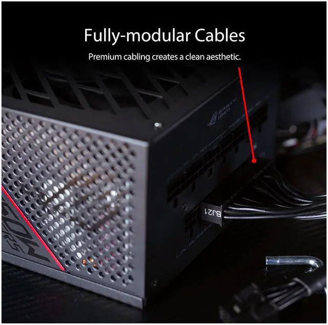 Alt view image 5 of 8 - ASUS ROG STRIX 850G 850W Gold Power Supply, ROG Heatsinks, Axial-tech Fan Design, Dual Ball Fan Bearings, 0dB Technology, 80 PLUS Gold Certification, Fully Modular Cables, 10-Year Warranty