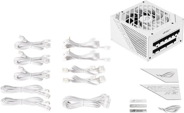 Alt view image 5 of 7 - ASUS ROG STRIX 850G 850W White Edition Power Supply, ROG Heatsinks, Axial-tech Fan Design, Dual Ball Fan Bearings, 0dB Technology, 80 PLUS Gold Certification, Fully Modular Cables, 10-year Warranty