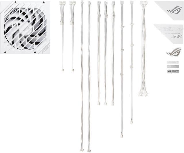 Alt view image 4 of 7 - ASUS ROG STRIX 850G 850W White Edition Power Supply, ROG Heatsinks, Axial-tech Fan Design, Dual Ball Fan Bearings, 0dB Technology, 80 PLUS Gold Certification, Fully Modular Cables, 10-year Warranty