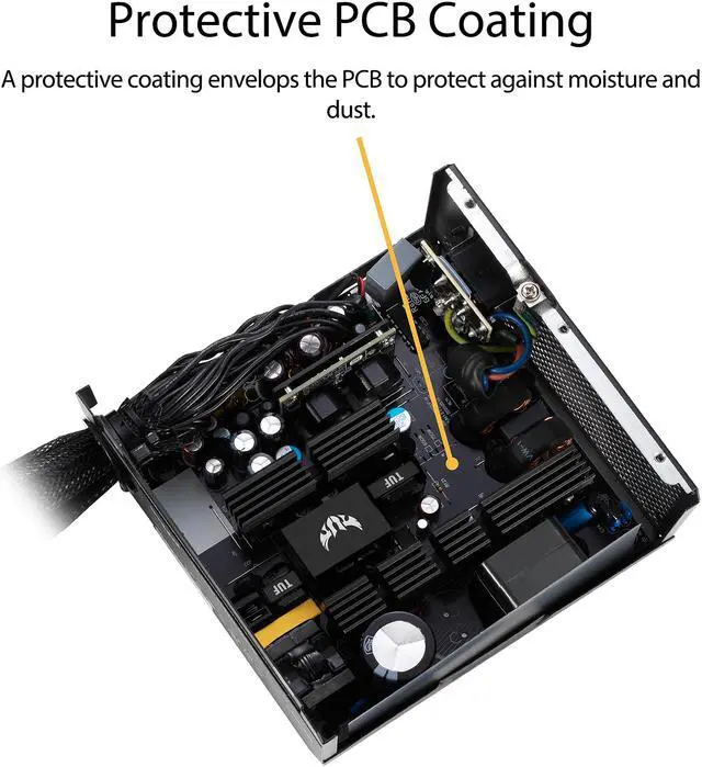 Alt view image 5 of 8 - ASUS TUF GAMING 550W Bronze PSU, Power Supply, Axial-tech Fan Design, Dual Ball Fan Bearings, 0dB Technology, 80 PLUS Bronze Certification, 80cm 8-pin CPU Connector, 6-year Warranty