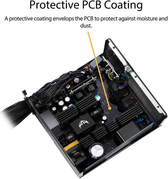 Alt view image 5 of 8 - ASUS TUF GAMING 650W Bronze PSU, Power Supply, Axial-tech Fan Design, Dual Ball Fan Bearings, 0dB Technology, 80 PLUS Bronze Certification, 80cm 8-pin CPU Connector, 6-year Warranty