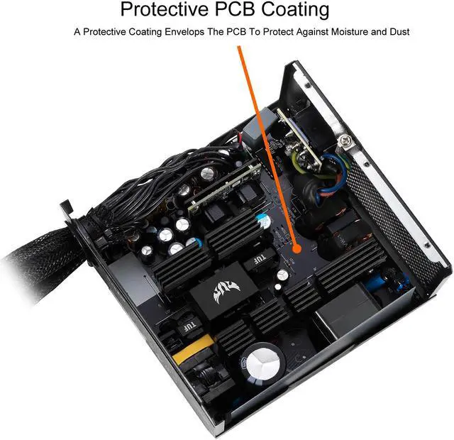 Alt view image 5 of 8 - ASUS TUF GAMING 450W Bronze PSU, Power Supply (Axial-tech Fan Design, Dual Ball Fan Bearings, 0dB Technology, 80 PLUS Bronze Certification, 80cm 8-pin CPU Connector, 6-year Warranty)