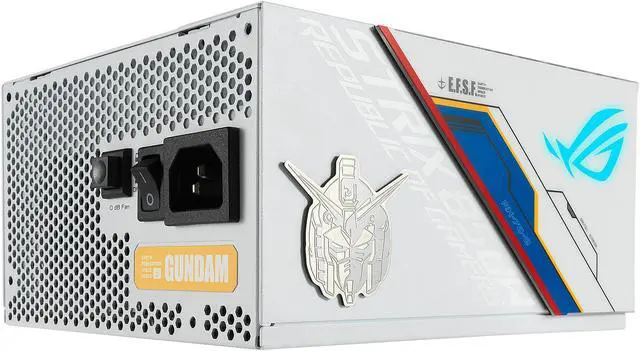 Alt view image 4 of 9 - ASUS ROG STRIX 850W GUNDAM EDITION PSU, (Limited Edition, ROG Heatsinks, Axial-tech Fan Design, Dual Ball Fan Bearings, 0dB Technology, 80 PLUS Gold Certification, Fully Modular Cables) Power Supply