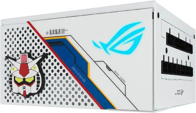 Alt view image 2 of 9 - ASUS ROG STRIX 850W GUNDAM EDITION PSU, (Limited Edition, ROG Heatsinks, Axial-tech Fan Design, Dual Ball Fan Bearings, 0dB Technology, 80 PLUS Gold Certification, Fully Modular Cables) Power Supply