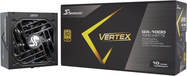 Seasonic VERTEX GX-1000, 1000W 80+ Gold, ATX 3.0 / PCIe 5.0 Compliant, Full  Modular, Fan Control in Fanless, Silent, and Cooling Mode, 12 Years  Warranty 