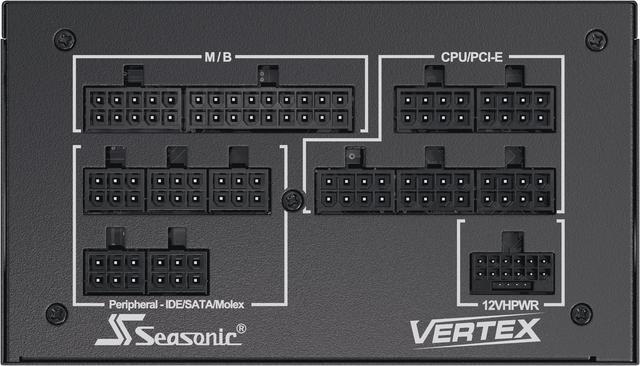 Alt view image 5 of 5 - Seasonic VERTEX GX-1000, 1000W 80+ Gold, ATX 3.0 & PCIe 5.0 Ready, Full-Modular, ATX Form Factor, Low Noise, Premium Japanese Capacitor, 12 Year Warranty, Nvidia RTX 40 Super/50, AMD GPU Compatible