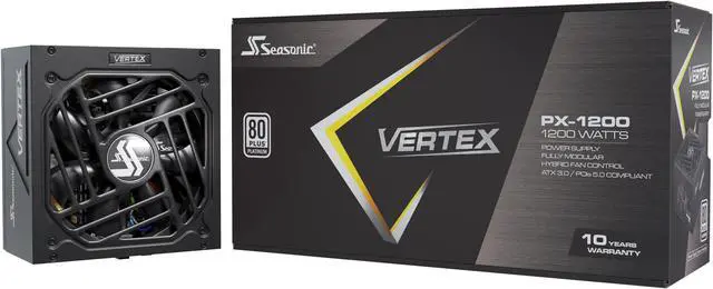 Alt view image 2 of 5 - Seasonic VERTEX PX-1200, 1200W 80+ Platinum,  ATX 3.0 / PCIe 5.0 Compliant, Full Modular, Fan Control in Fanless, Silent, and Cooling Mode, 10 Years Warranty