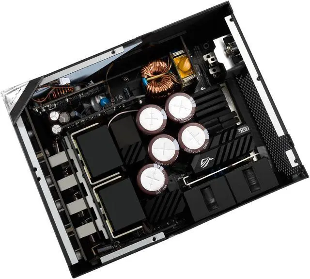 Alt view image 7 of 18 - ROG Thor 1600W Titanium (1600 Watt, Fully Modular Power Supply, 80+ Titanium, Lambda A++ Certified, GaN MOSFETs, Digital Power Control, ROG heatsinks, 135mm PWM fan, 0dB Mode, OLED Panel)