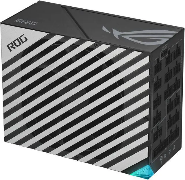 Alt view image 18 of 18 - ROG Thor 1600W Titanium (1600 Watt, Fully Modular Power Supply, 80+ Titanium, Lambda A++ Certified, GaN MOSFETs, Digital Power Control, ROG heatsinks, 135mm PWM fan, 0dB Mode, OLED Panel)