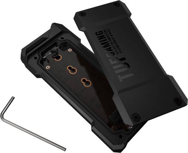Alt view image 10 of 10 - ASUS TUF Gaming A1 External Dual M.2 NVMe PCIe SSD Enclosure - USB-C, SATA interfaces, M.2 Q-Latch for easy installation, Drop resistance, IP68 water and dust resistance, PS5 and Xbox support