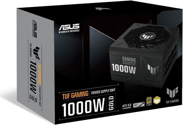 Alt view image 12 of 14 - ASUS TUF Gaming 1000W Gold (1000 Watt, ATX 3.0 Compatible Fully Modular Power Supply, 80+ Gold Certified, Military-grade Components, Dual Ball Bearing, Axial-tech Fan, PCB Coating)