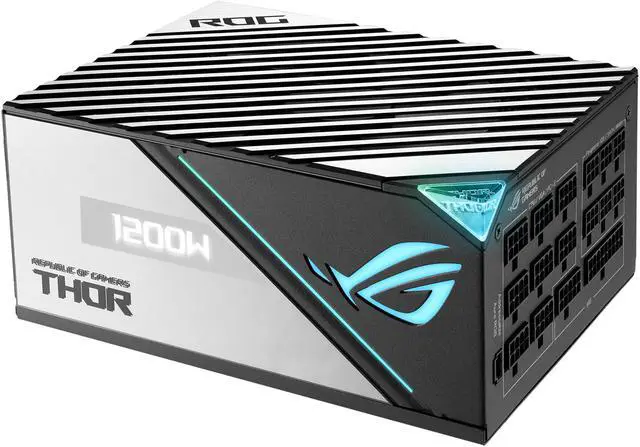 Alt view image 12 of 18 - ASUS ROG Thor 1200W Platinum II (1200 Watt, Fully Modular Power Supply, 80+ Platinum, Lambda A++ Certified, ROG heatsinks, 135mm PWM fan, 0dB Mode, OLED Panel, Sleeved Cables, Aura Sync)