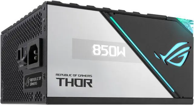 Alt view image 10 of 16 - ASUS ROG Thor 850W Platinum II (850Watt, Fully Modular Power Supply, 80+ Platinum, Lambda A++ Certified, ROG heatsinks, 135mm PWM fan, 0dB Mode, OLED Panel, Sleeved Cables, Aura Sync)