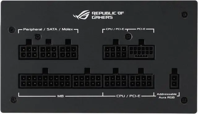 Alt view image 10 of 12 - ASUS ROG Strix 850W Gold Aura Edition (Fully Modular Power Supply, 80+ Gold Certified, ATX 3.0, Cybenetics Lambda A++ Certification, PCIe Gen 5.0 Ready, Axial-tech Fan, Aura Sync)