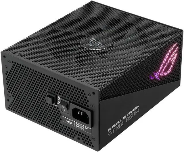 Alt view image 9 of 12 - ASUS ROG Strix 850W Gold Aura Edition (Fully Modular Power Supply, 80+ Gold Certified, ATX 3.0, Cybenetics Lambda A++ Certification, PCIe Gen 5.0 Ready, Axial-tech Fan, Aura Sync)