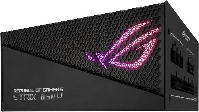 Alt view image 5 of 12 - ASUS ROG Strix 850W Gold Aura Edition (Fully Modular Power Supply, 80+ Gold Certified, ATX 3.0, Cybenetics Lambda A++ Certification, PCIe Gen 5.0 Ready, Axial-tech Fan, Aura Sync)