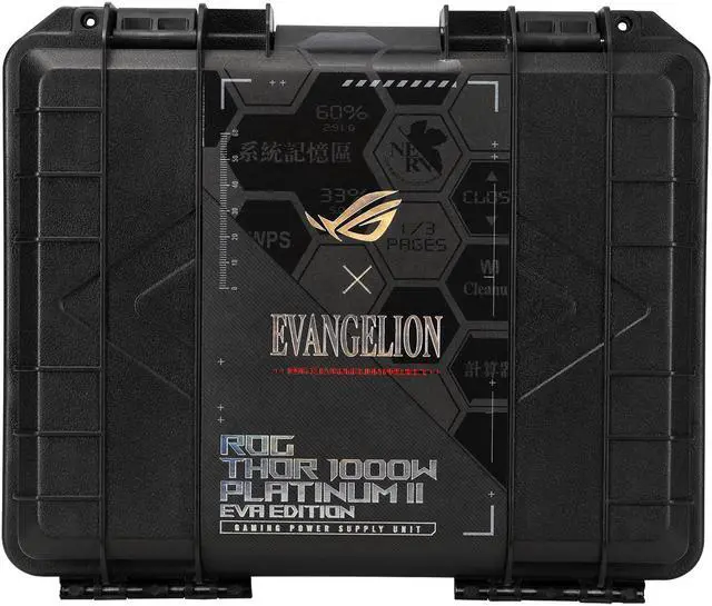 Alt view image 18 of 20 - ROG Thor 1000W Platinum II EVA Edition (1000 Watt, Fully Modular Power Supply, 80+ Platinum, Lambda A++ Certified, 135mm PWM fan, 0dB Mode, OLED Panel, Sleeved Cables, Aura Sync)