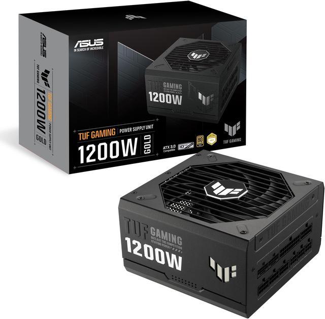 Main image of ASUS TUF Gaming 1200W Gold (1200 Watt, ATX 3.0 Compatible Fully Modular Power Supply, 80+ Gold Certified, Military-grade Components, Dual Ball Bearing, Axial-tech Fan, PCB Coating, 10 Year Warranty)