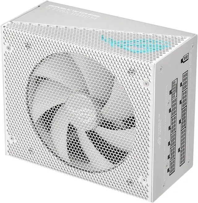 Alt view image 4 of 12 - ASUS ROG Strix 1000W Gold Aura White Edition (Fully Modular Power Supply, 80+ Gold Certified, ATX 3.0, Cybenetics Lambda A+ Certification , PCIe Gen 5.0 Ready, Aura Sync, 10-Year Warranty)