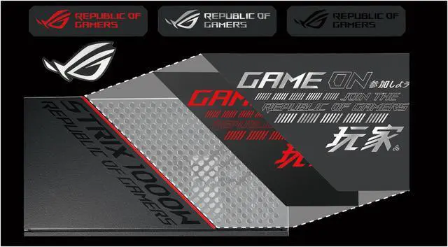 Alt view image 7 of 15 - ASUS ROG Strix 1000W Gold PSU (16-pin cable), Power Supply - ROG heatsinks, Axial-tech fan design, dual ball fan bearings, 0dB technology, 80 PLUS Gold Certification, fully modular cables